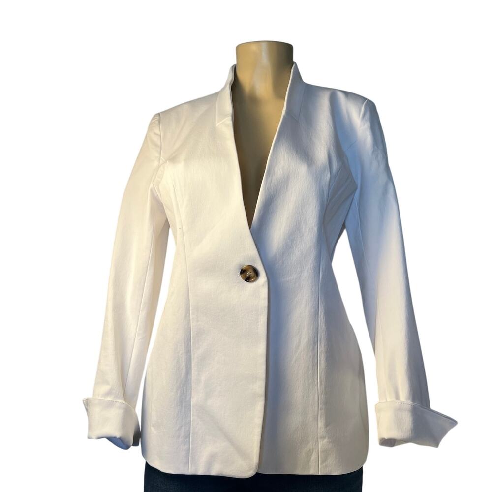 Boston Proper, White One button Blazer Size 6